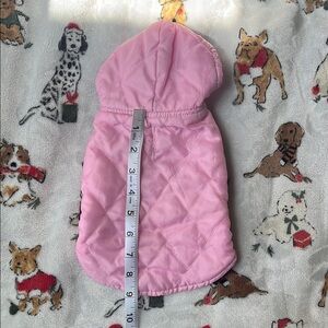 Pink Quilted Dog Jacket S
